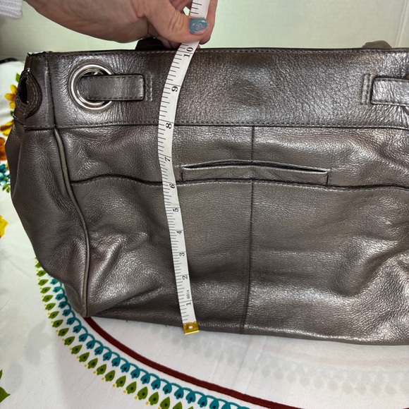 B. Makowsky Metallic Gray Shoulder Bag - Picture 12 of 14